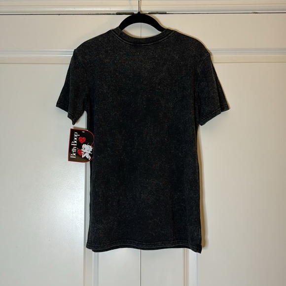 Betty Boop Acid Wash‎ Graphic Tee XS NWT Womens Retro Y2K Goth Streetwear Shirt - Picture 8 of 12